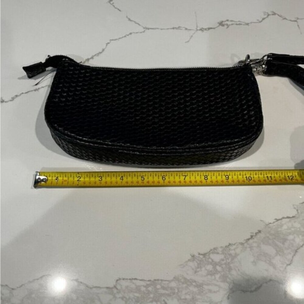 Black Woven Clutch Bag